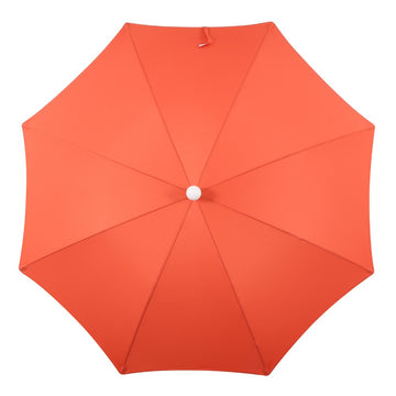 Horizon 6.5 ft. Classic MidCentury Scalloped Fringe Market Beach Umbrella